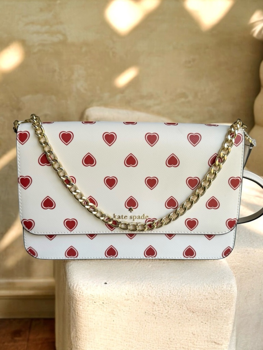 🆕 Kate Spade Madison Heartfelt Geo Flap Shoulder Bag Crossbody